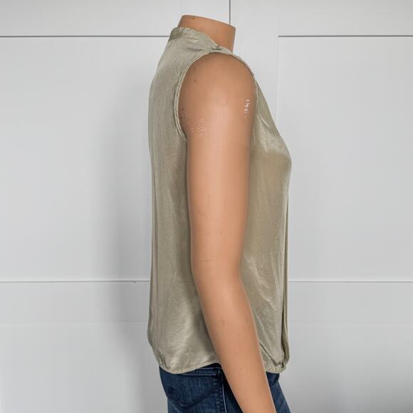 White House Black Market, Pleated Front V-Neck Sleeveless Shell, Women’s X-Small - Picture 4 of 11